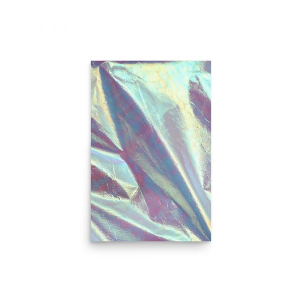 Glänzendes Poster "zerknüllte Alufolie"