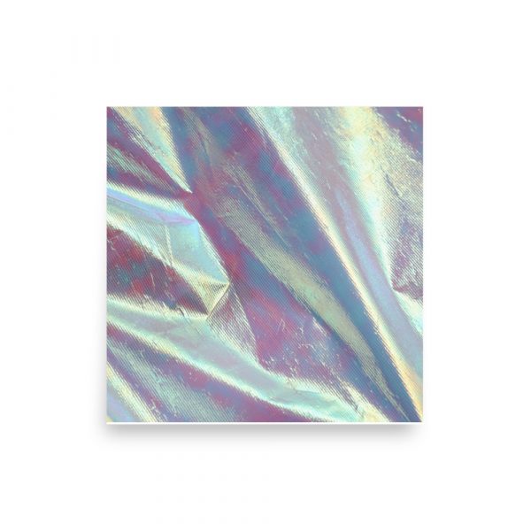 Glänzendes Poster "zerknüllte Alufolie"