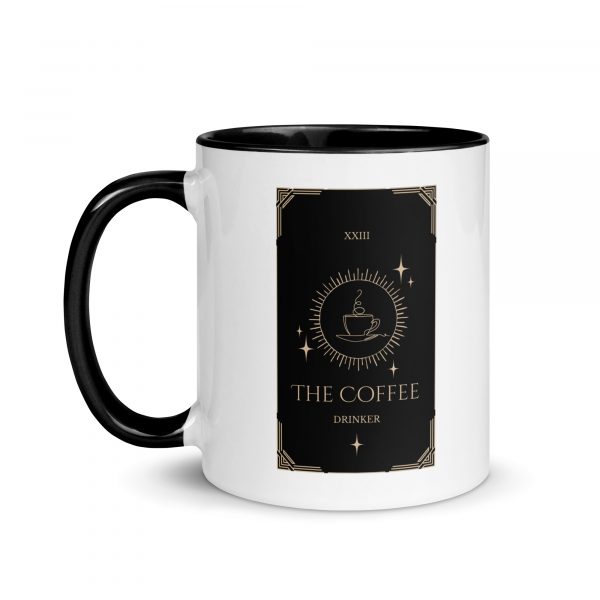 Tarot Tasse mit schwarzem Henkel - mystisch