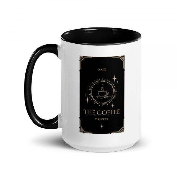 Tarot Tasse mit schwarzem Henkel - mystisch