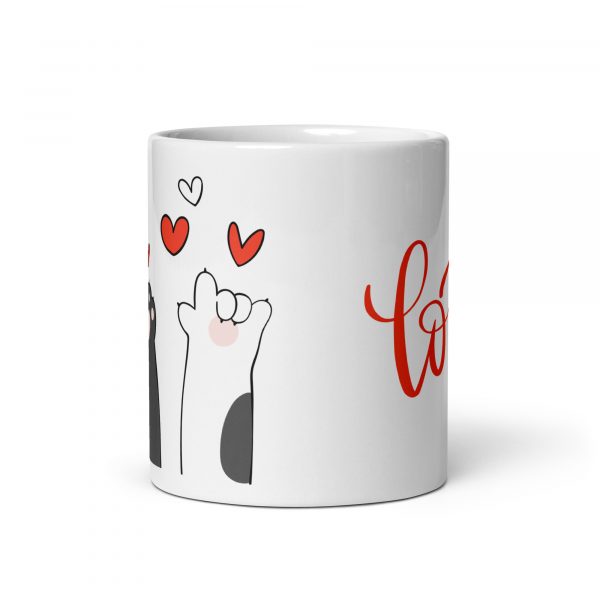 Katzen Tasse mit Pfoten "Love"