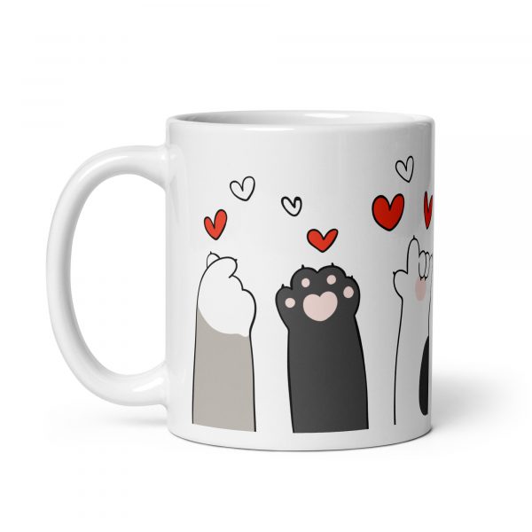 Katzen Tasse mit Pfoten "Love"