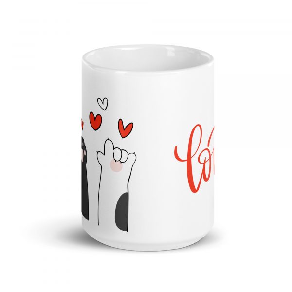 Katzen Tasse mit Pfoten "Love"