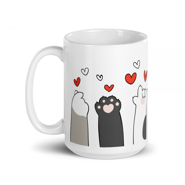Katzen Tasse mit Pfoten "Love"