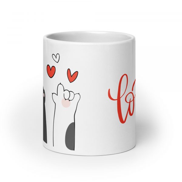 Katzen Tasse mit Pfoten "Love"
