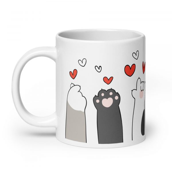 Katzen Tasse mit Pfoten "Love"